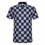 Men's Checkered Pattern Polo